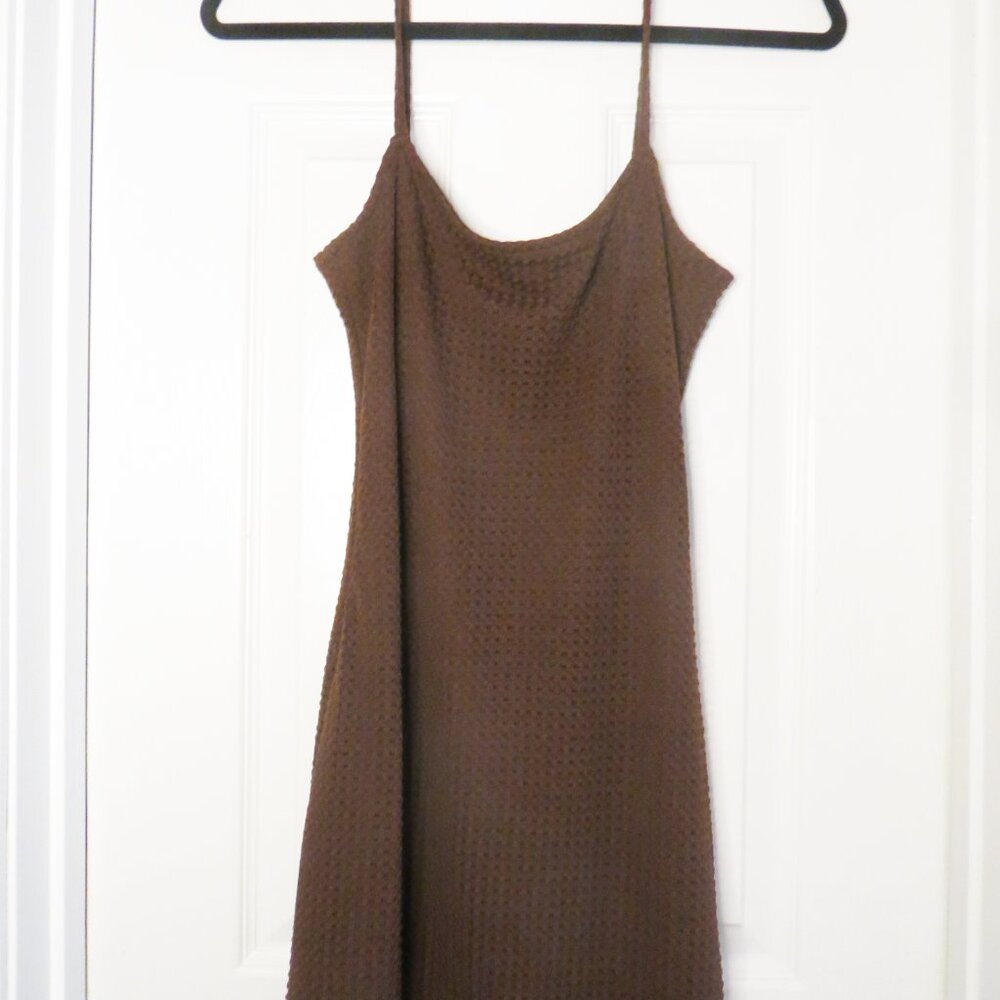 Divided by H&M Brown Ribbed Mini Dress